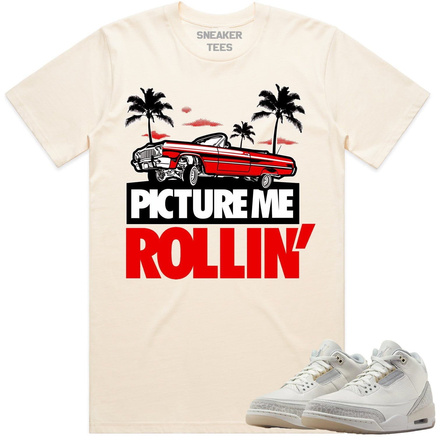 Jordan Retro 3 Craft Ivory 3s Shirt to Match - RED PMR