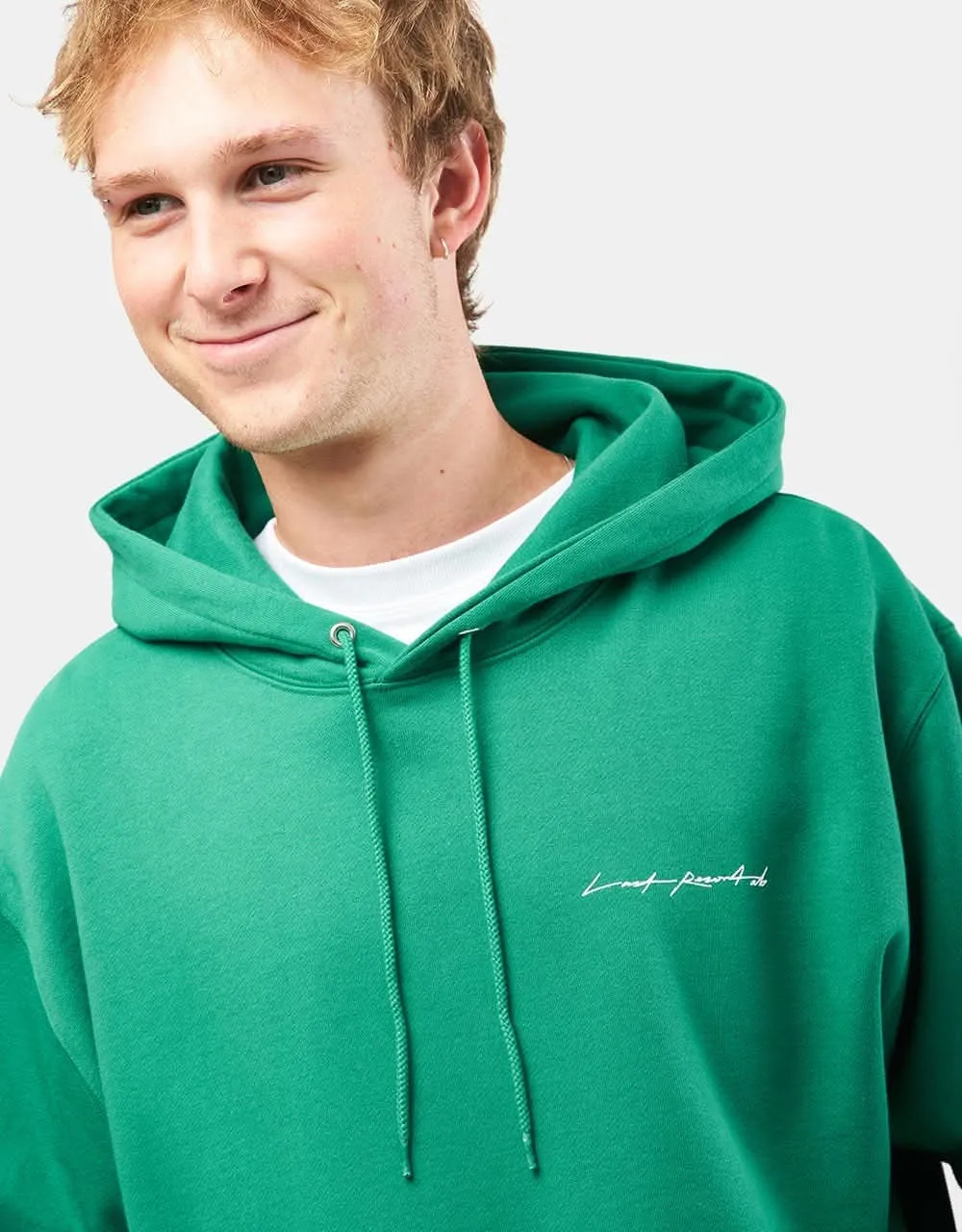 Last Resort AB x Julian Smith Heads Pullover Hoodie - Kelly Green/White