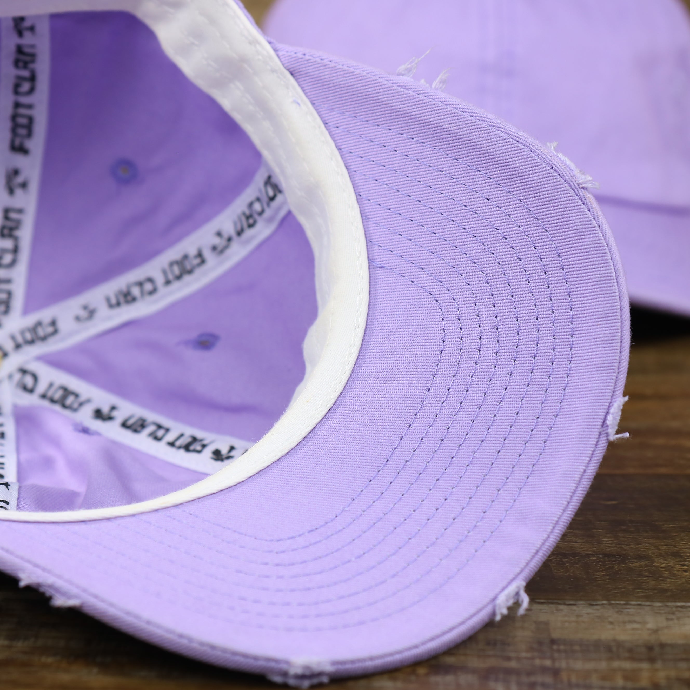 Lavender Flat Brim Distressed Blank Baseball Hat | Light Purple Dad Hat