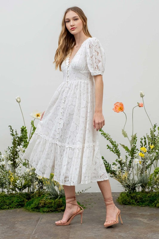 Lexington Lace Midi Dress