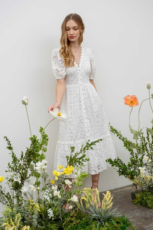 Lexington Lace Midi Dress