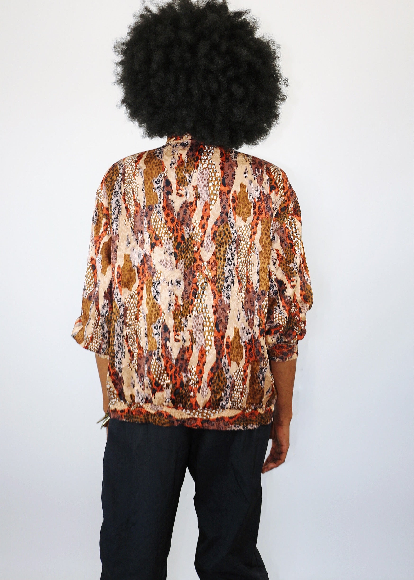 Live: 183 Vintage Silk Cache’ Windbreaker Jacket