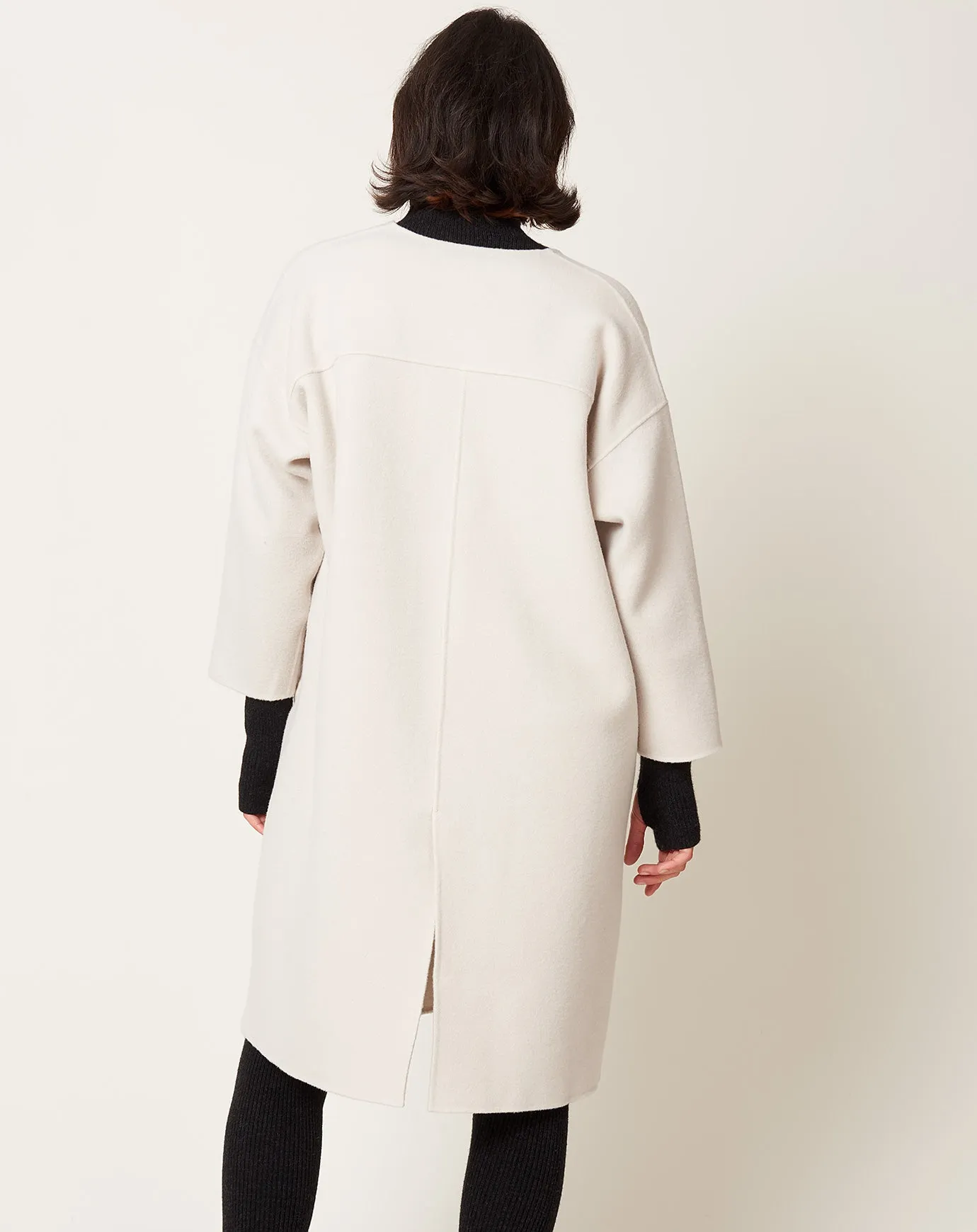 Long Coat in Ecru