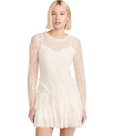 LoveShackFancy Amberleigh Dress Ivory 00