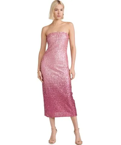 LoveShackFancy Stasia Dress Pink Ombre 6