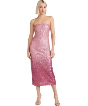 LoveShackFancy Stasia Dress Pink Ombre 6