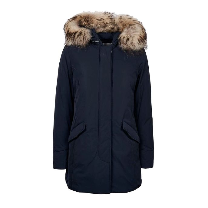 LUXURY ARCTIC PARKA IN NYLON WITH UNDETACHABLE HOOD Woman Midnight hood