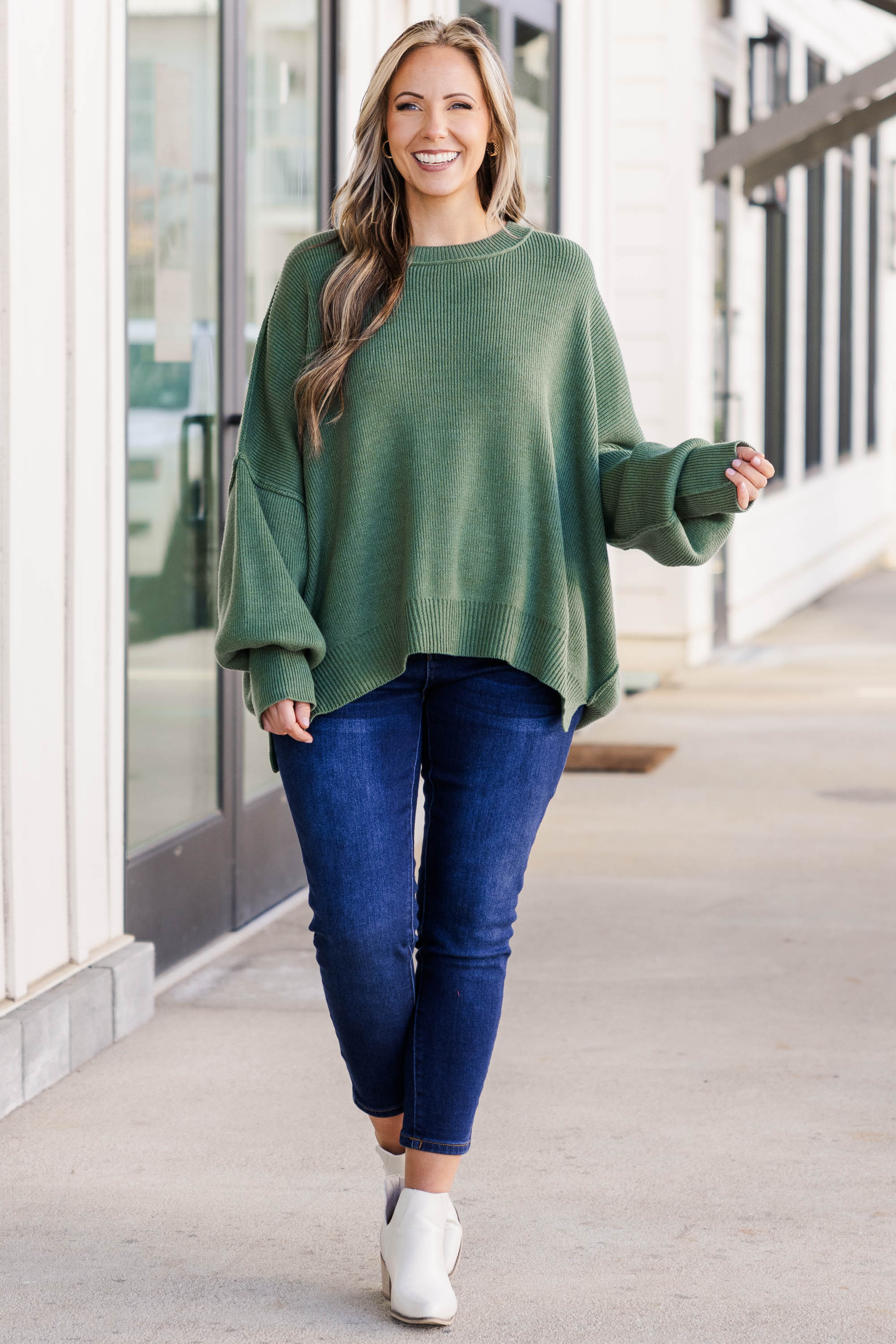 Magically Perfect Sweater, Olive