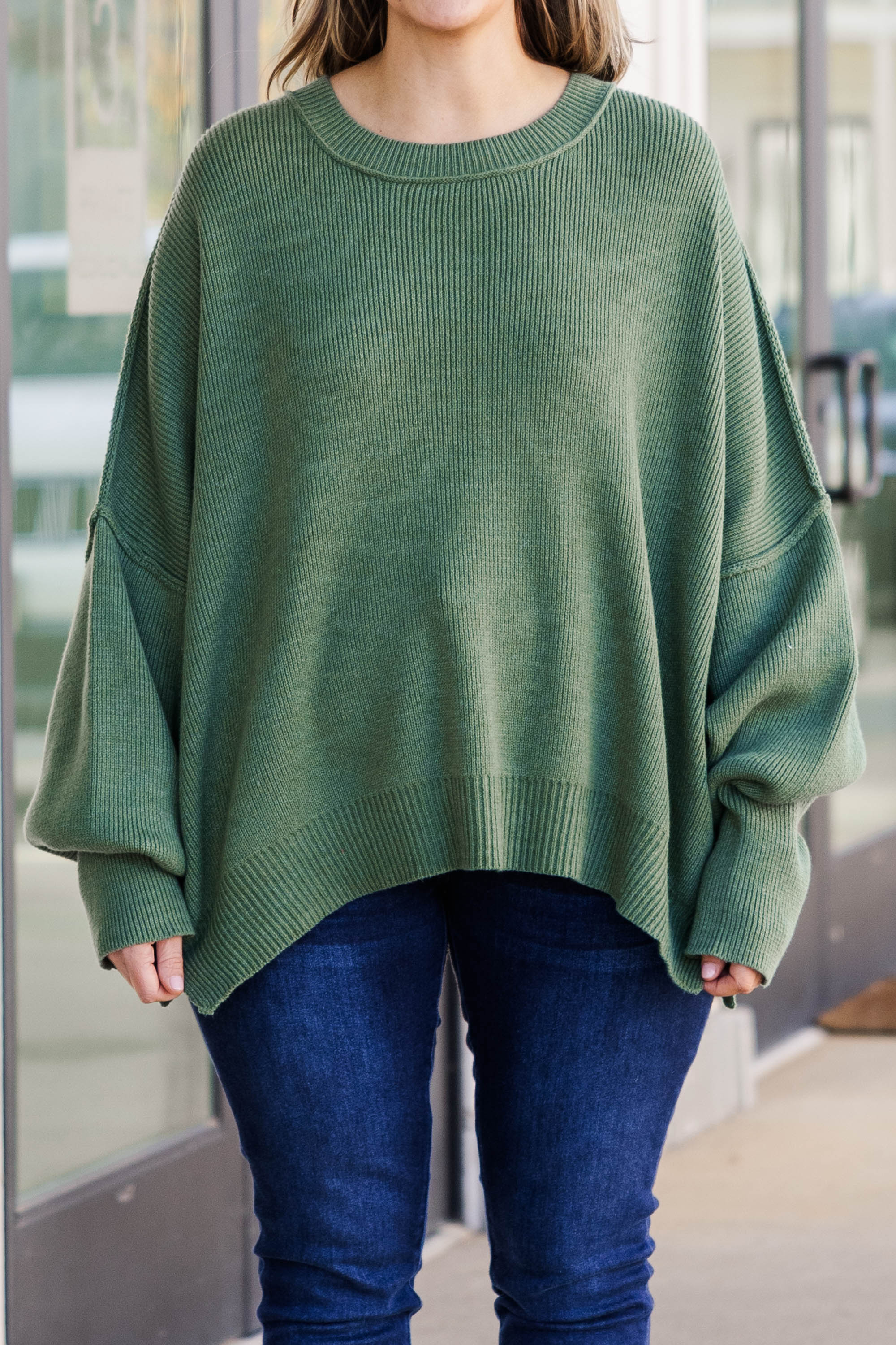 Magically Perfect Sweater, Olive