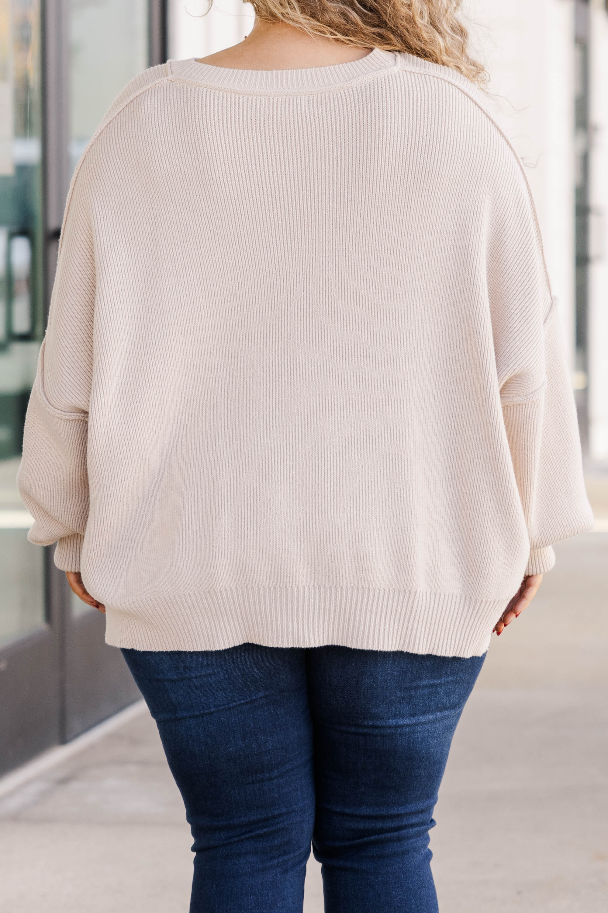 Magically Perfect Sweater, Taupe