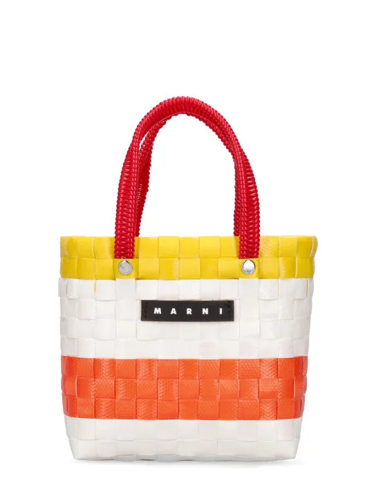 Marni Junior   Color block woven tote bag w/ logo 