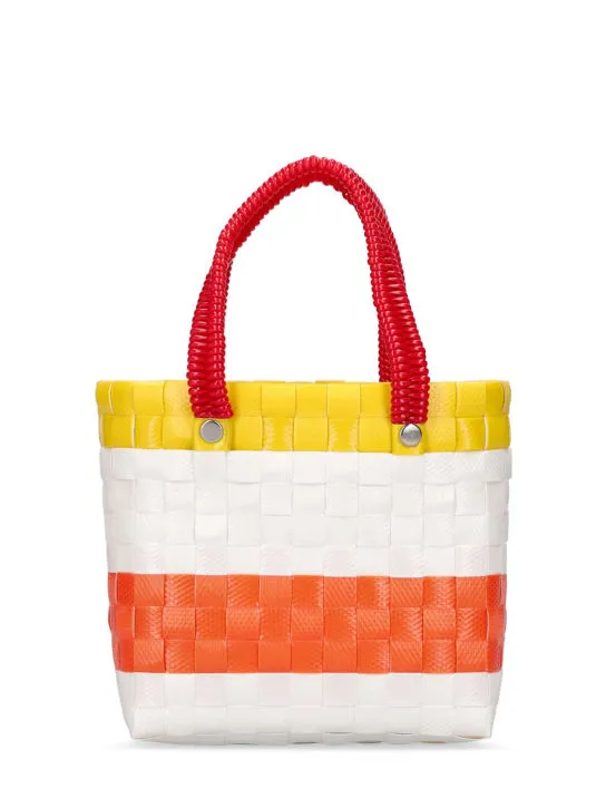 Marni Junior   Color block woven tote bag w/ logo 