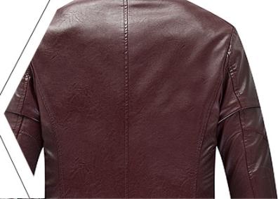 Men's Autumn Leisure Fashion Leather Slim-fit Overcoat Jacket