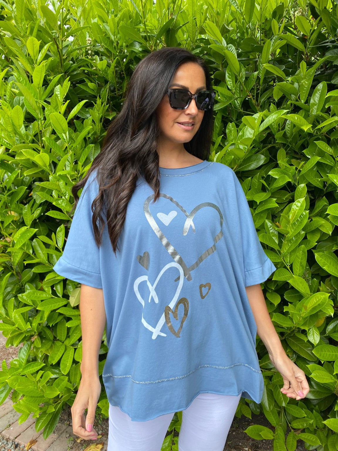 Metallic Heart Top Jasmine