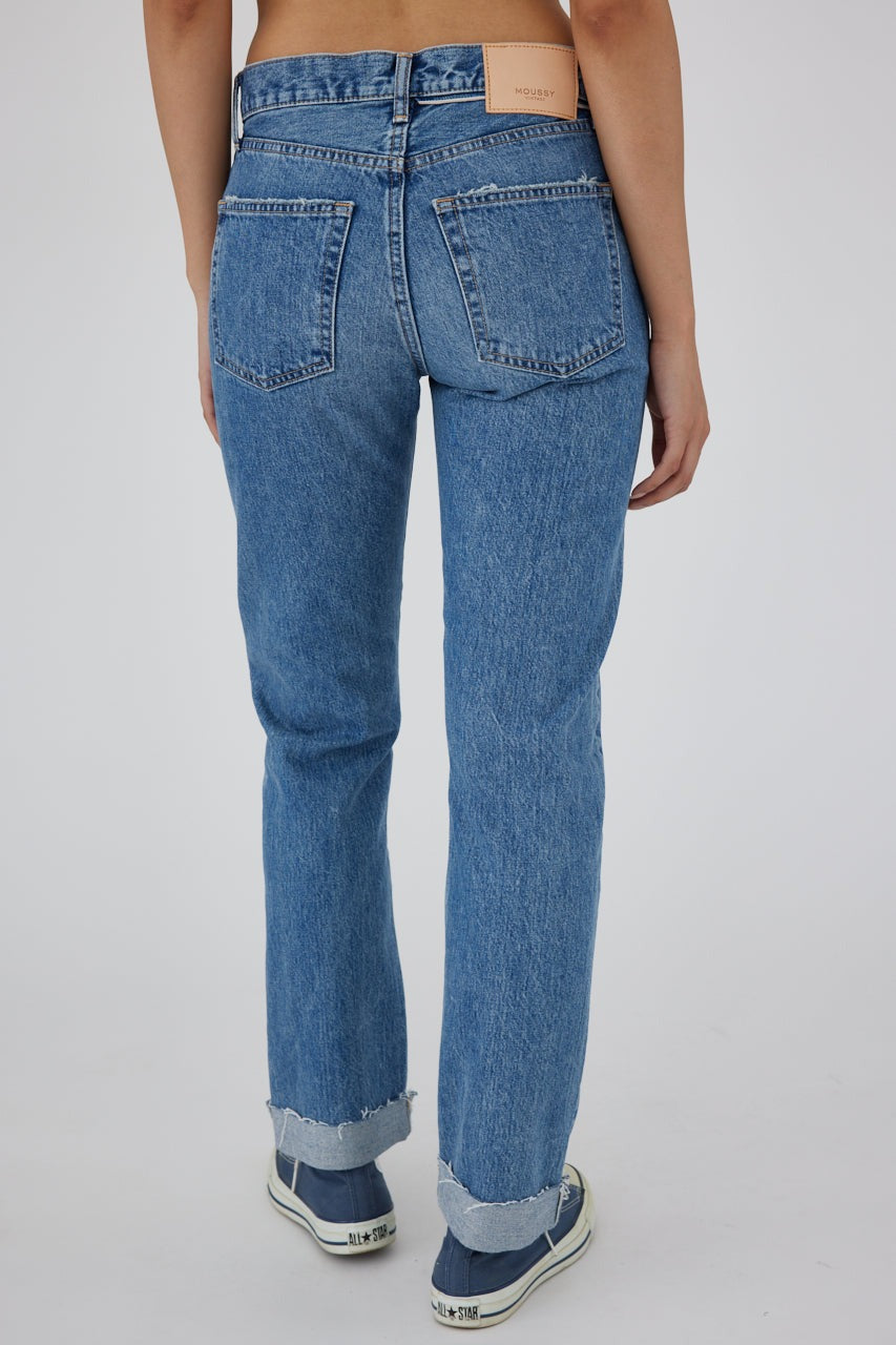 Moussy Vintage Seagraves Straight Jean in Light Blue