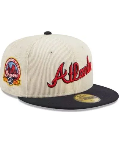 New Era Men's MLB Atlanta Braves Corduroy Classic 59FIFTY Fitted Hat