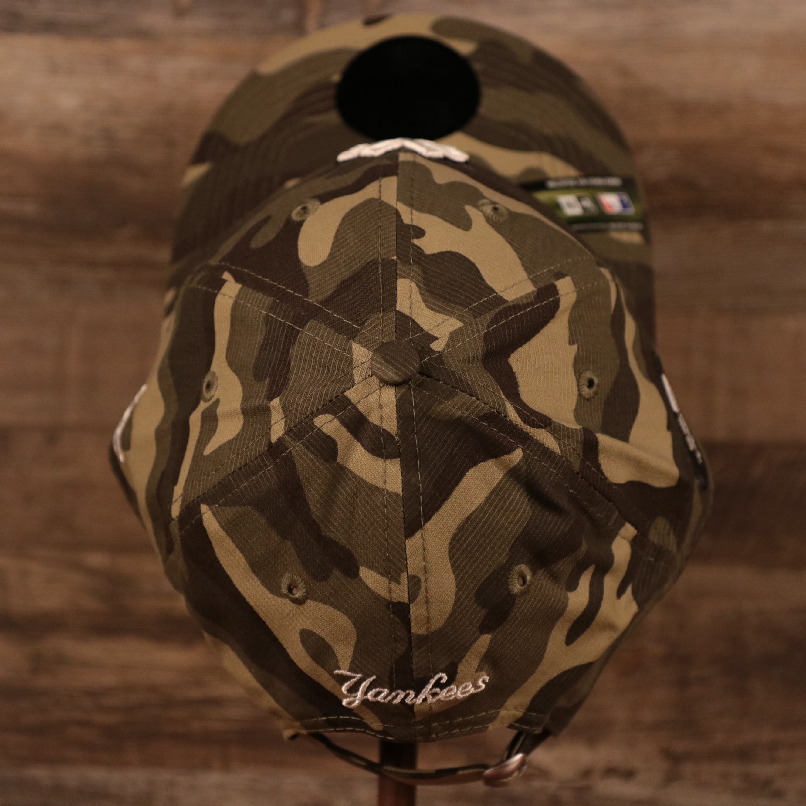 New York Yankees 2021 Armed Forces Day 920 Dad Hat | Woodland Camo 2021 Yankees Military Hat | 920 Dad Hat