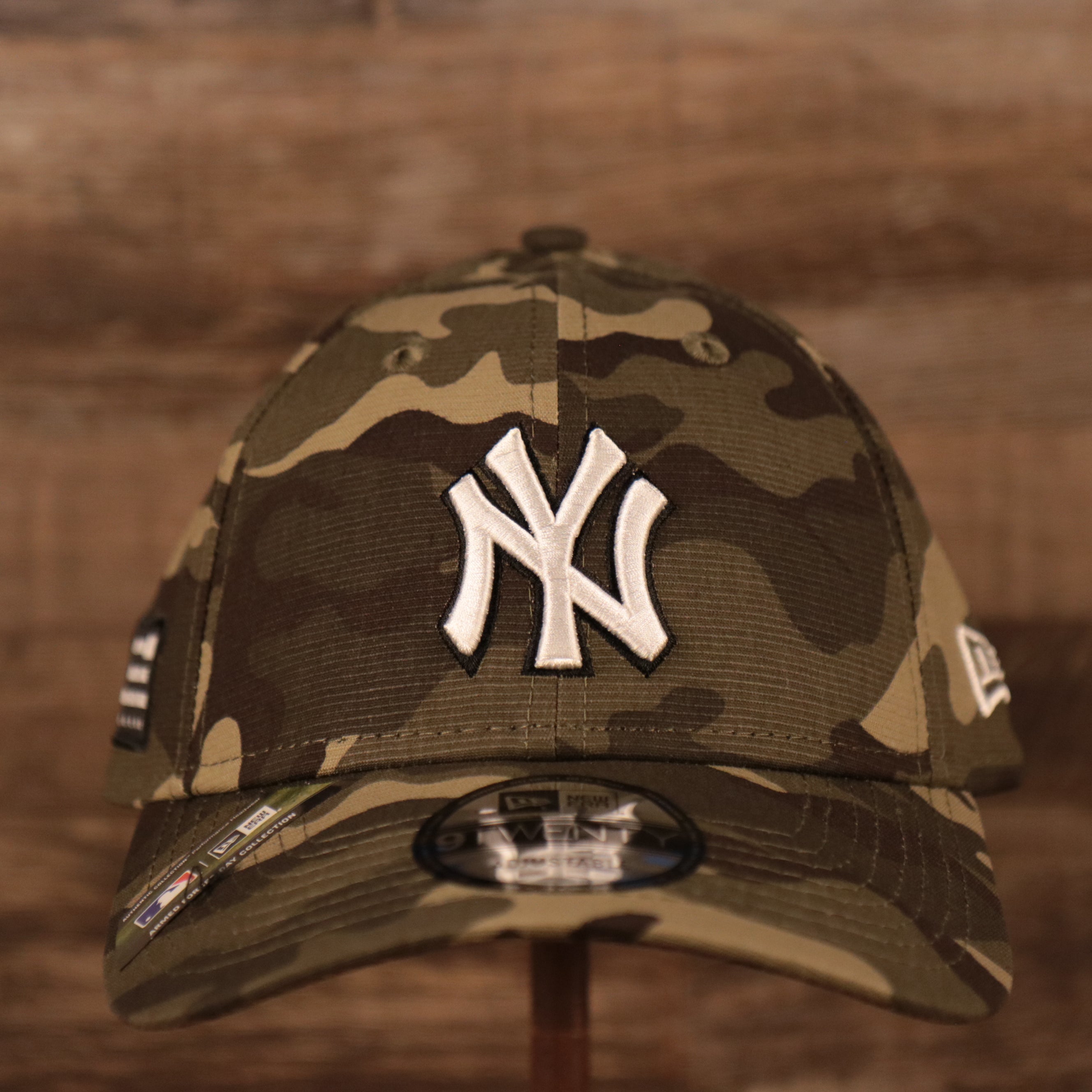 New York Yankees 2021 Armed Forces Day 920 Dad Hat | Woodland Camo 2021 Yankees Military Hat | 920 Dad Hat