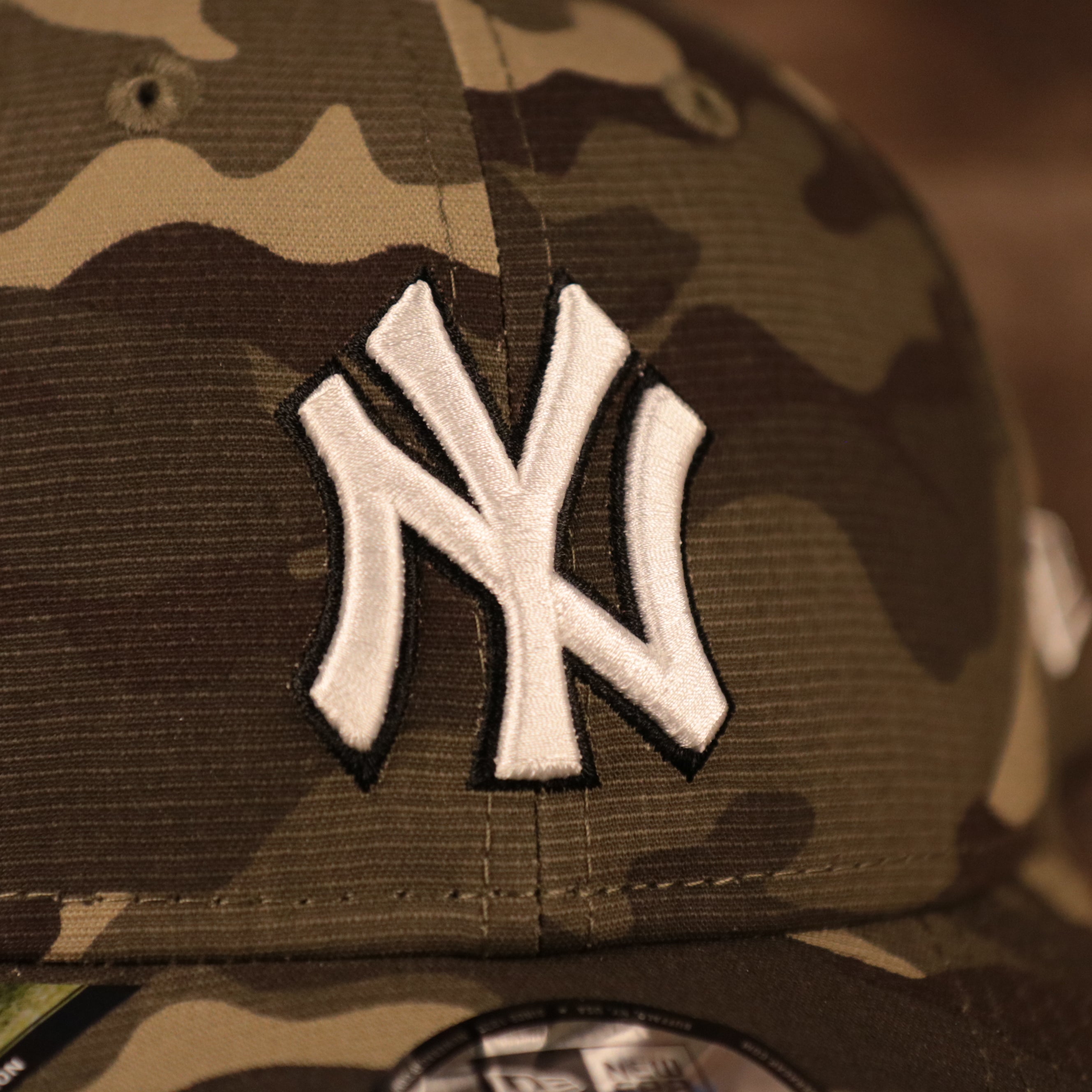 New York Yankees 2021 Armed Forces Day 920 Dad Hat | Woodland Camo 2021 Yankees Military Hat | 920 Dad Hat