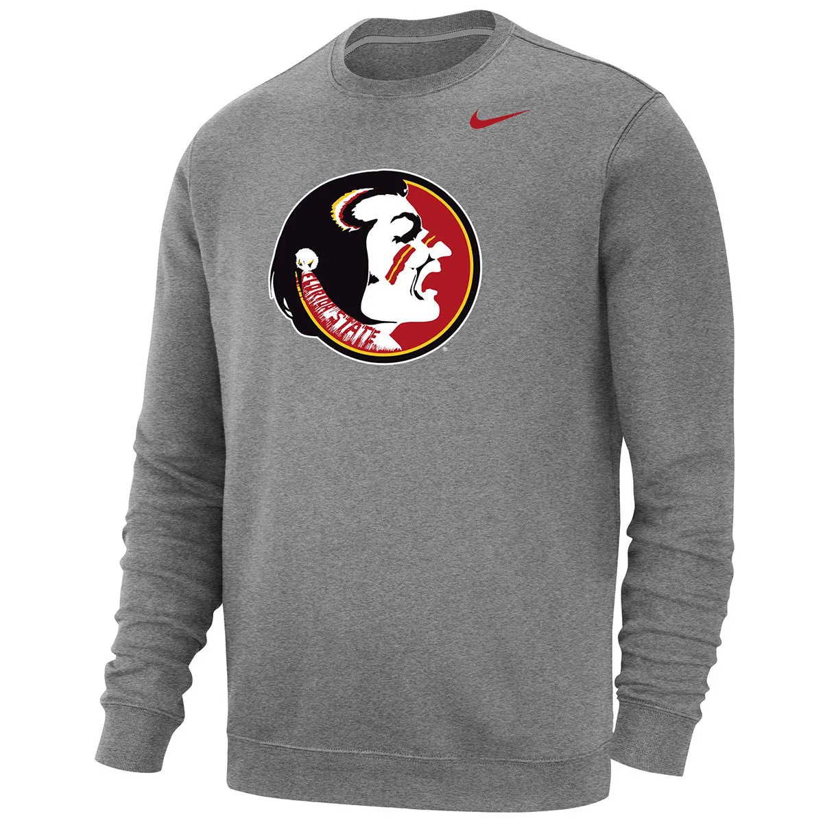 Nike Adult/Unisex Vault Seminole Logo Club Fleece Crew - Dark Heather