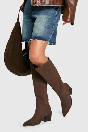 Nubuck Western Cowboy Boots