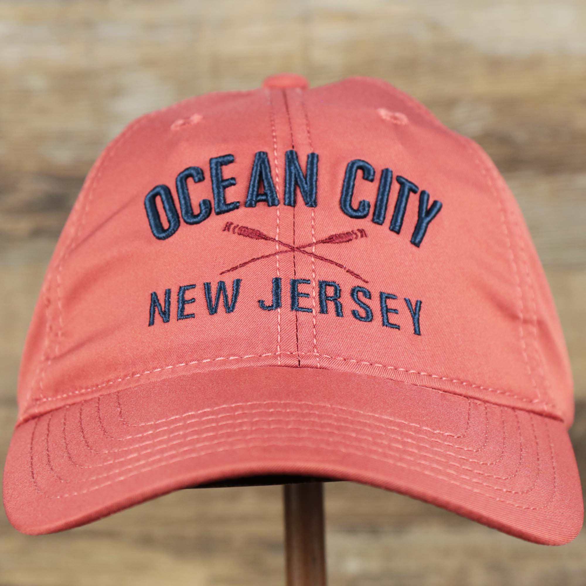 Ocean City New Jersey Boat Oars Dad Hat | League Legacy Red