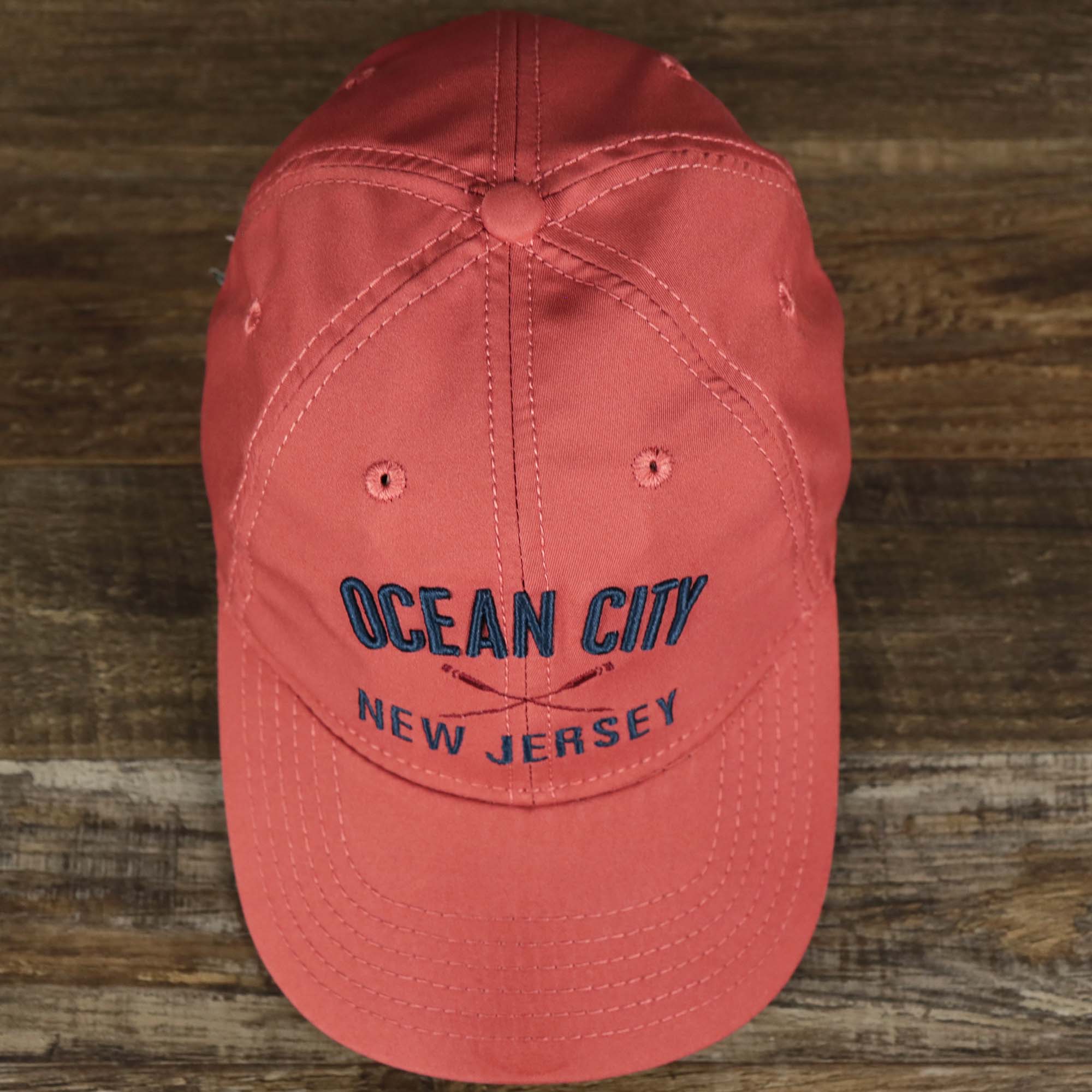 Ocean City New Jersey Boat Oars Dad Hat | League Legacy Red