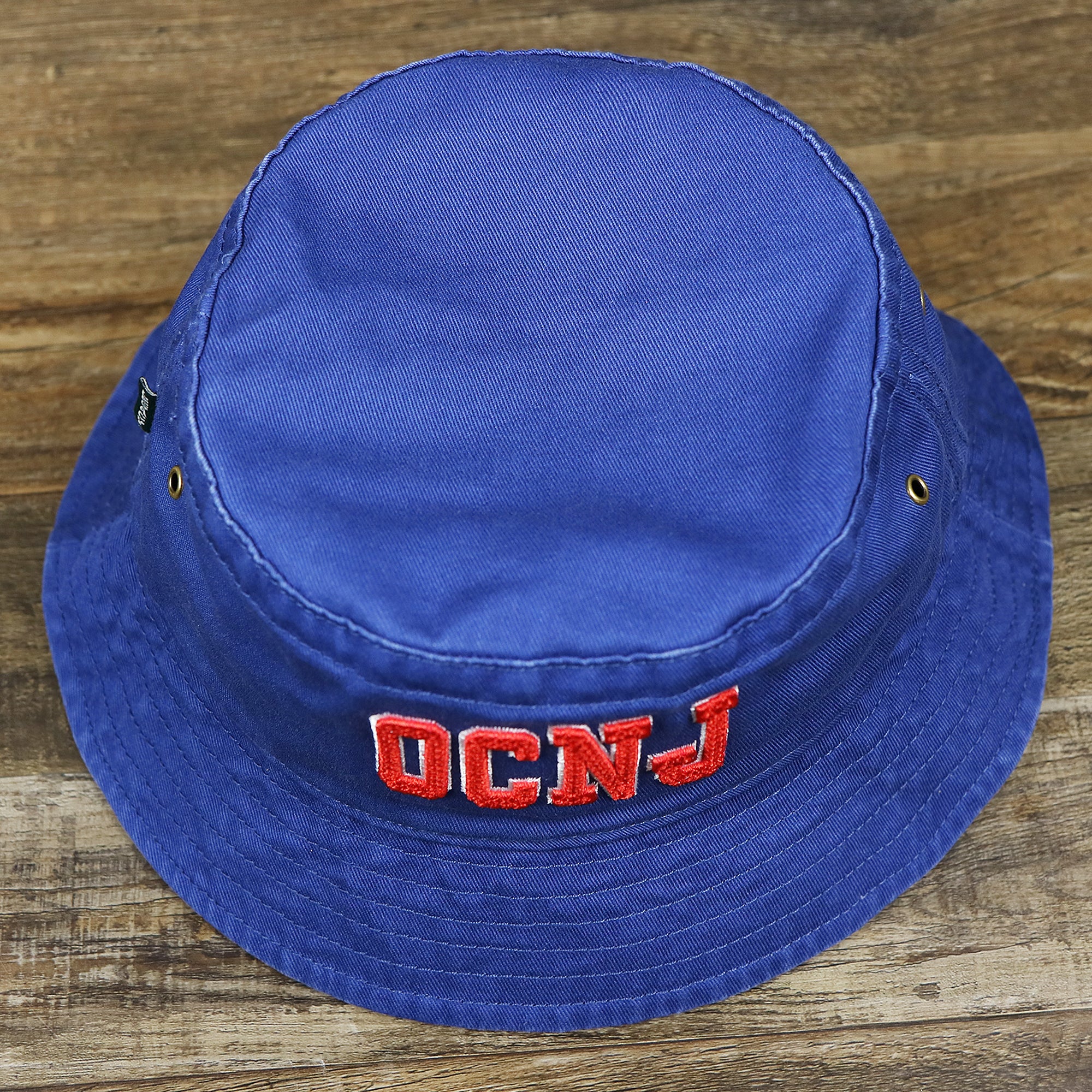 Ocean City New Jersey OCNJ Wordmark Bucket Hat | Royal Blue Bucket Hat