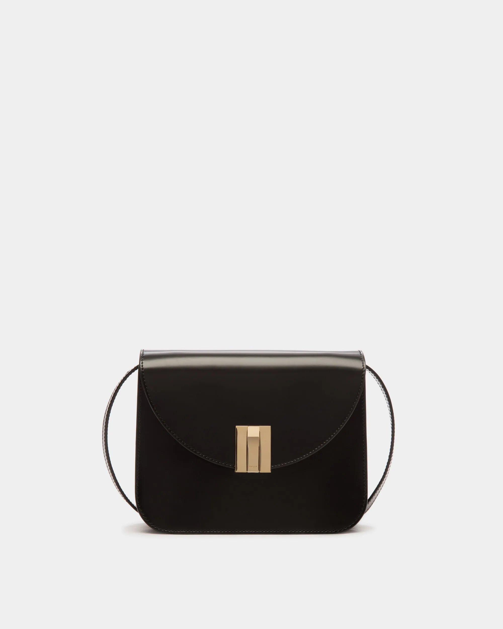 Ollam Crossbody Bag in Black Brushed Leather