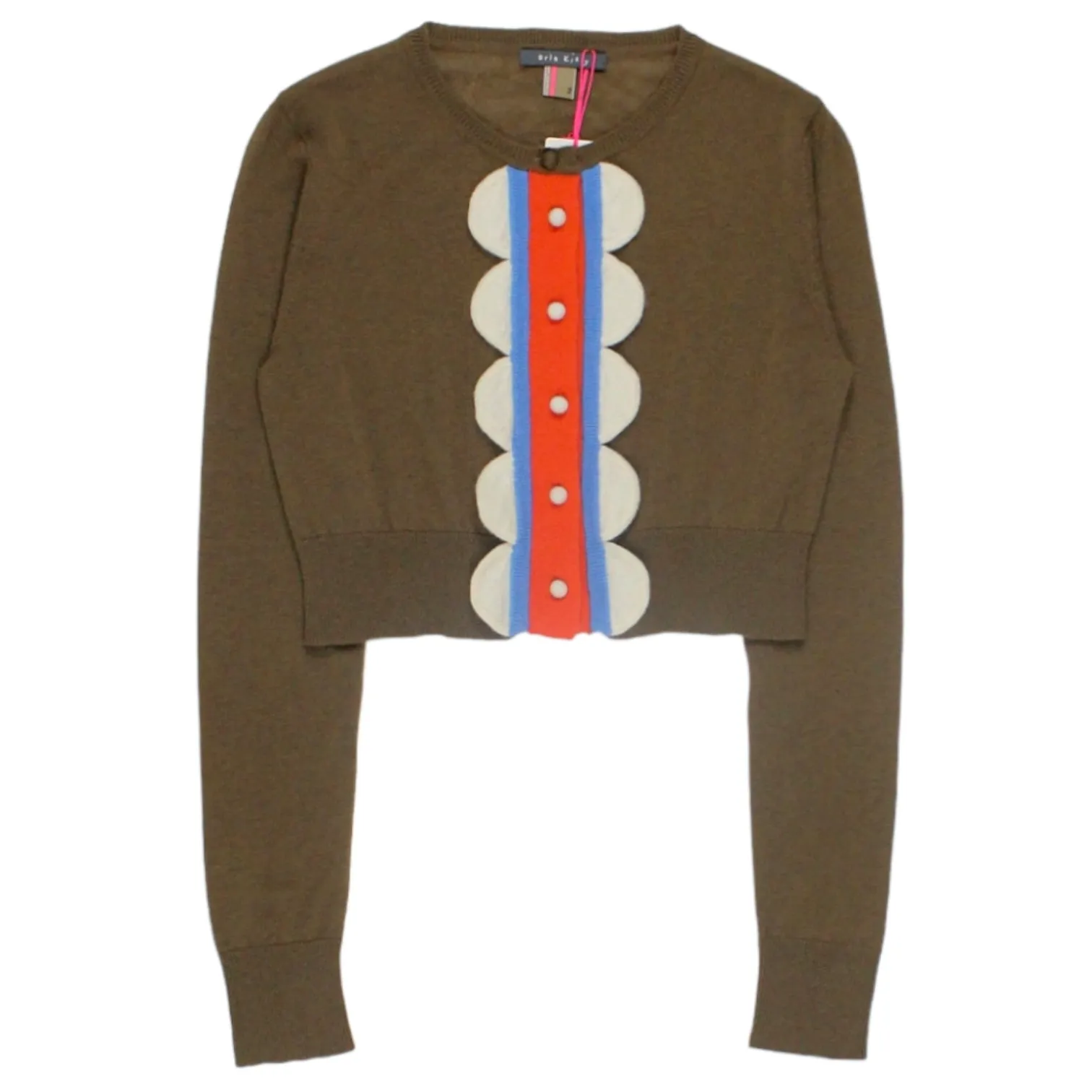 Orla Kiely Brown Cropped Cardigan