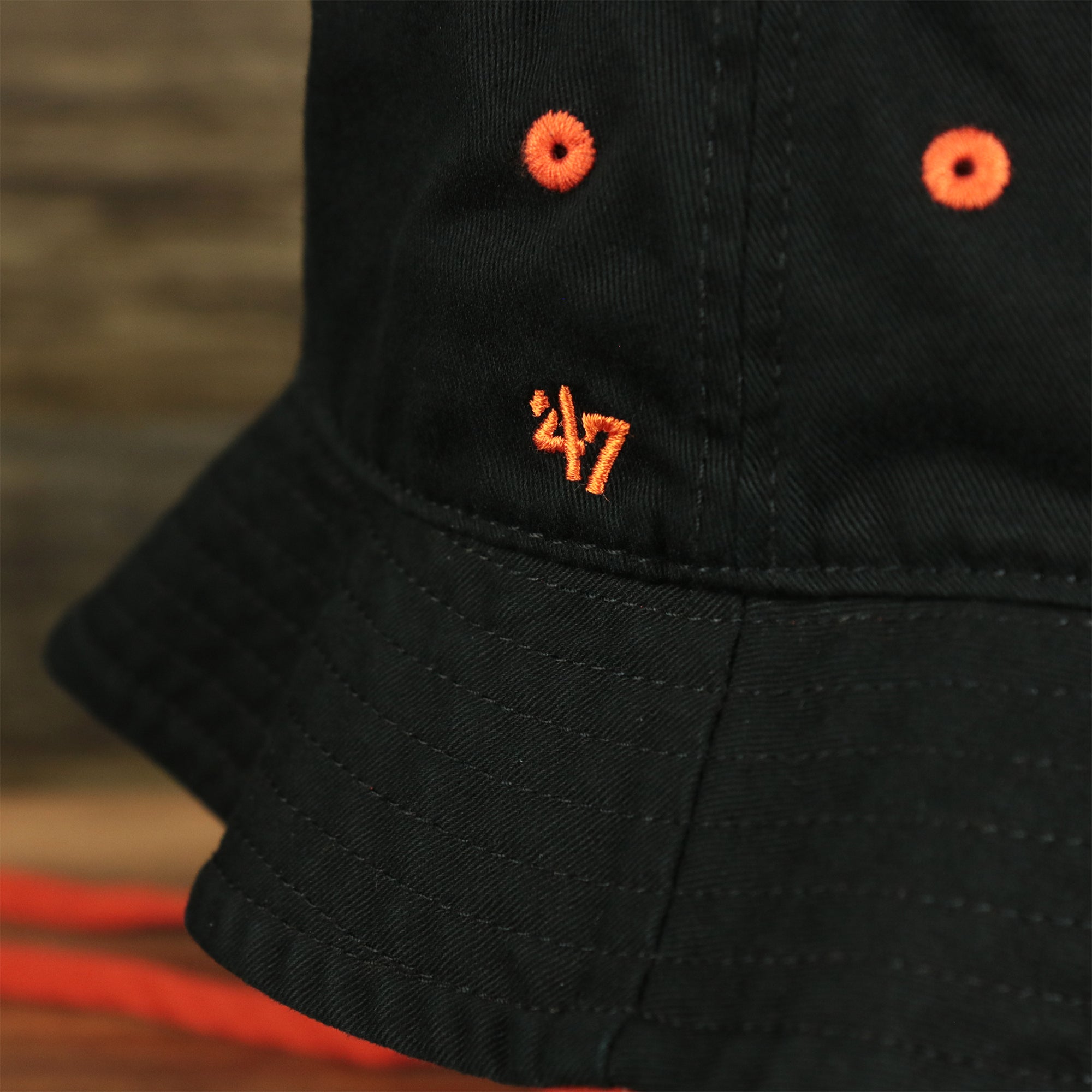 Philadelphia Flyers Logo Orange Undervisor Bucket Hat | Black Bucket Hat