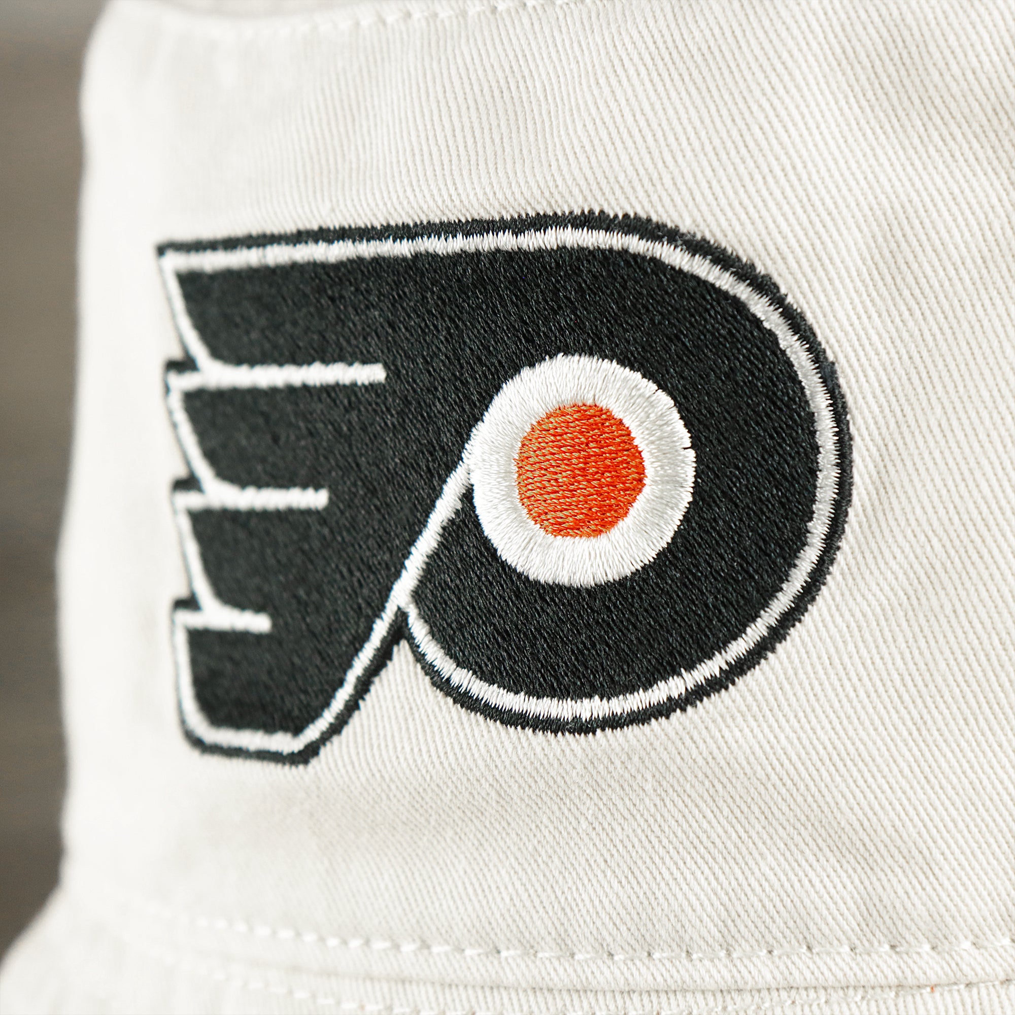 Philadelphia Flyers Logo Orange Undervisor Bucket Hat | Natural Bucket Hat