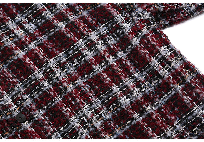 PLAID OVERSHIRT IN WOOLEN TWEED