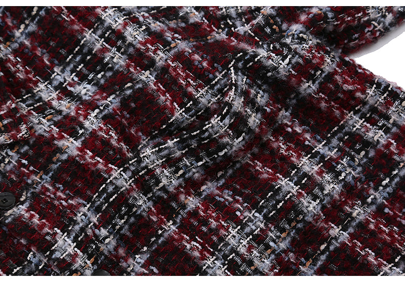 PLAID OVERSHIRT IN WOOLEN TWEED