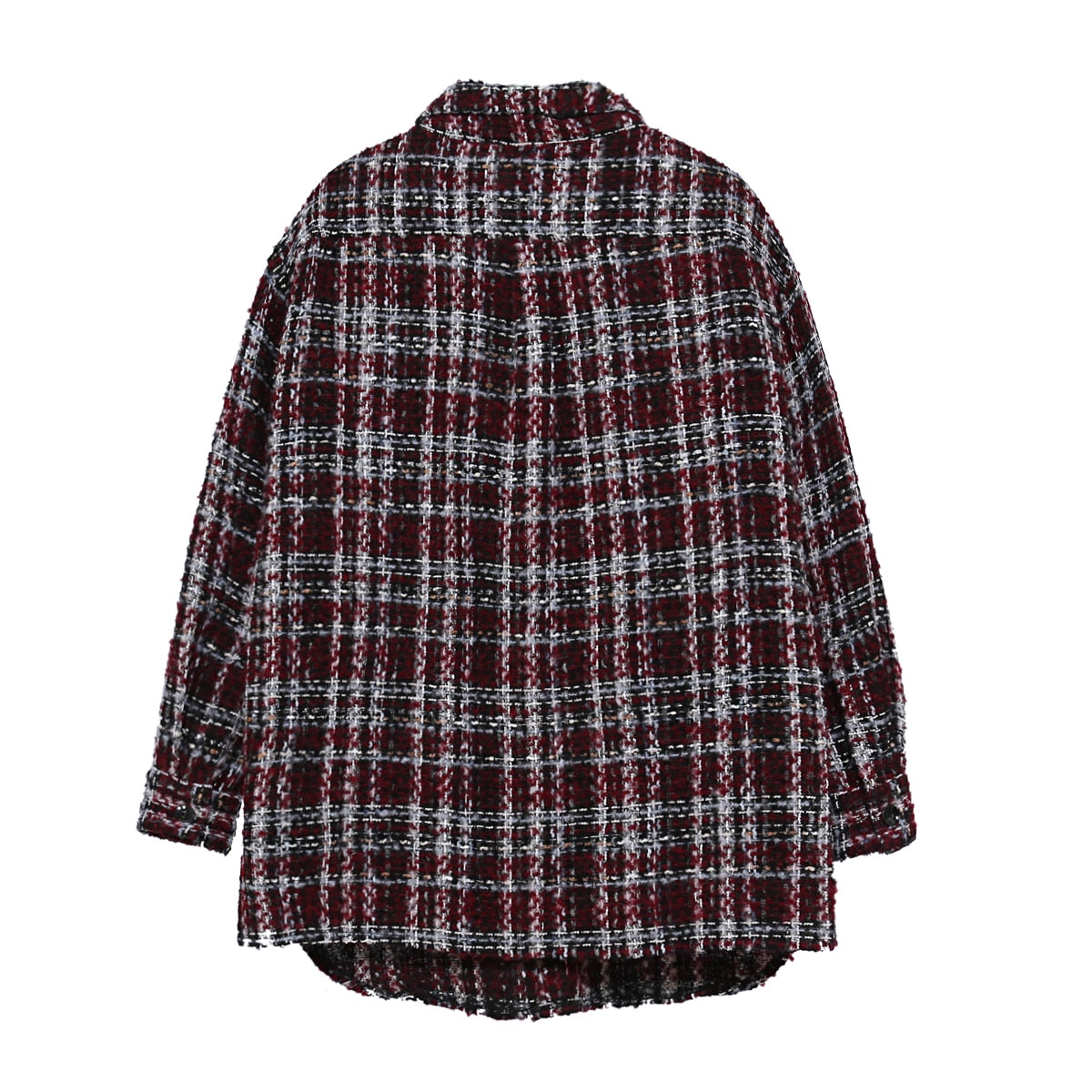 PLAID OVERSHIRT IN WOOLEN TWEED