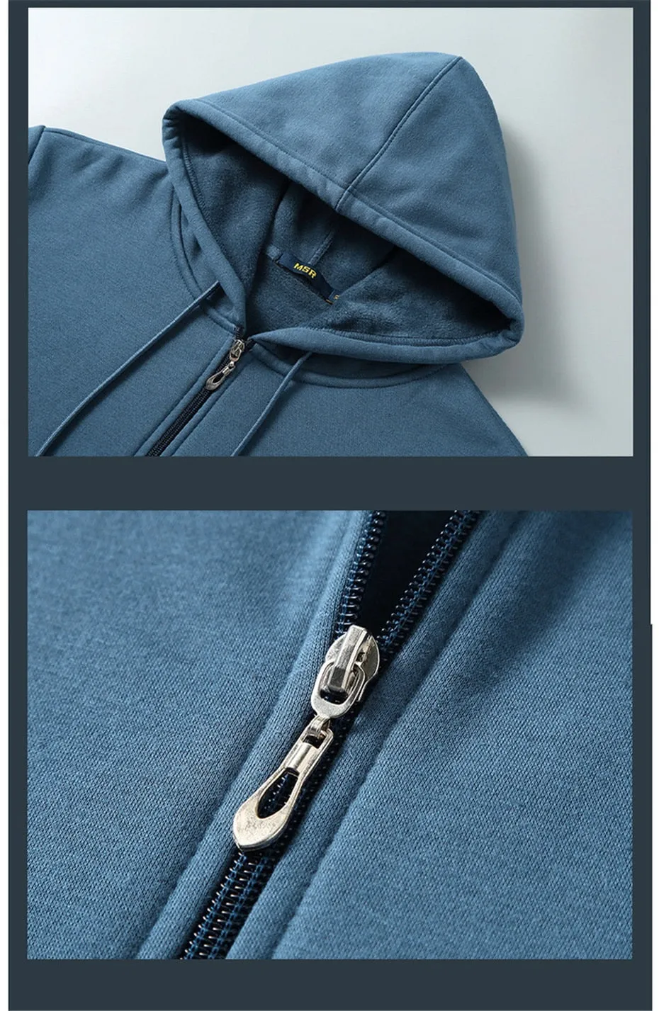 Plain Color Fleece Zipper Hoodie