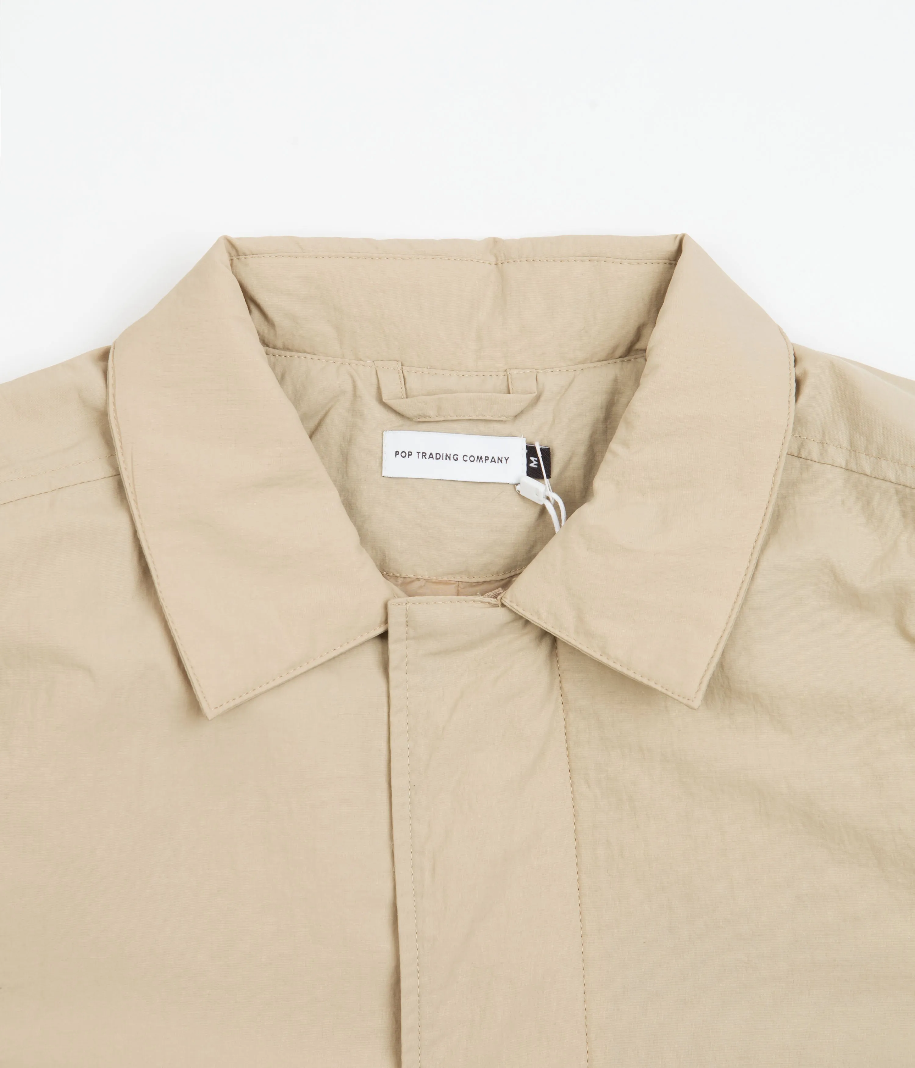 Pop Trading Company Trench Coat - White Pepper