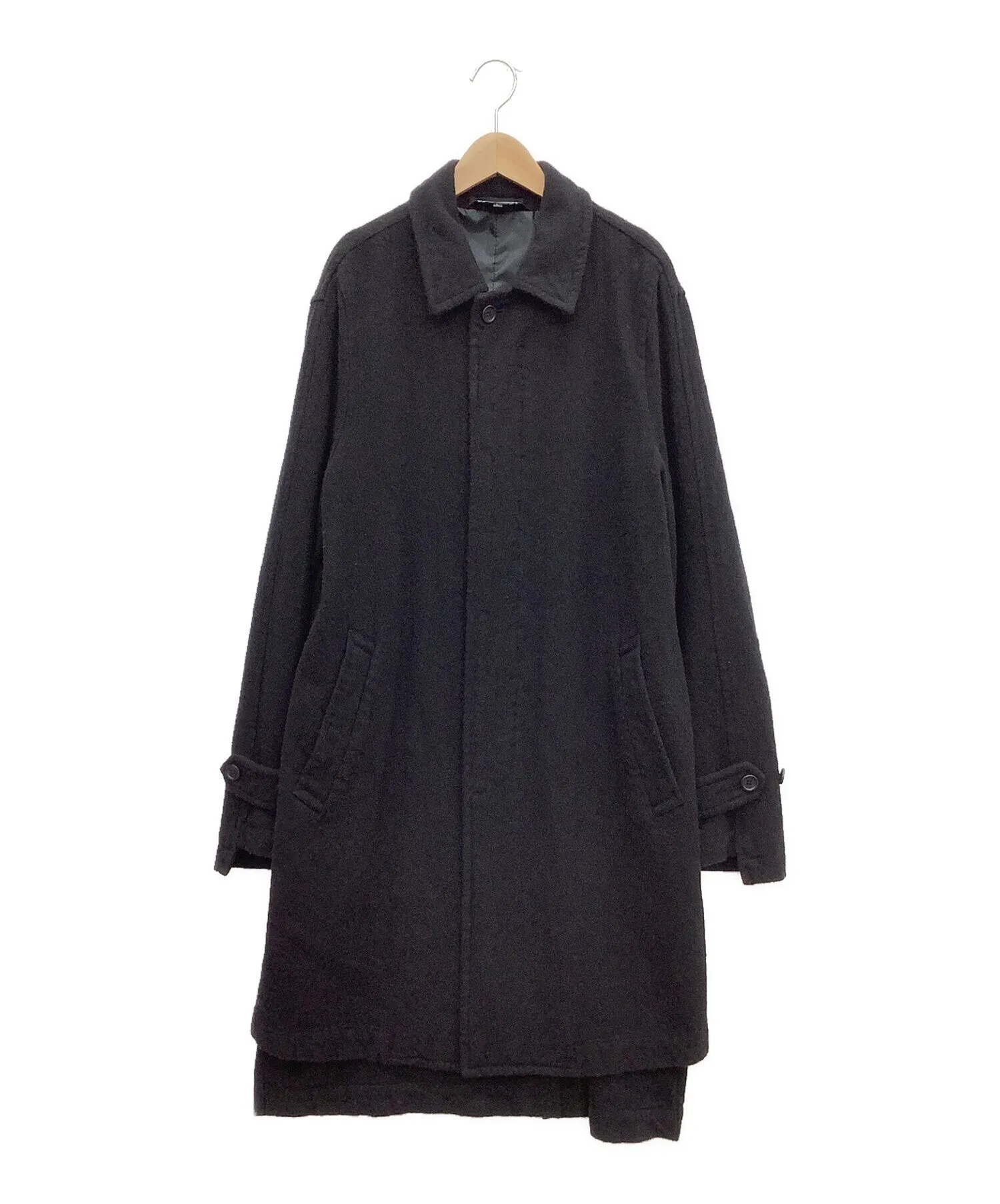 [Pre-owned] BLACK COMME des GARCONS Product-dyed Wool Soutain Collar Coat 1D-C001