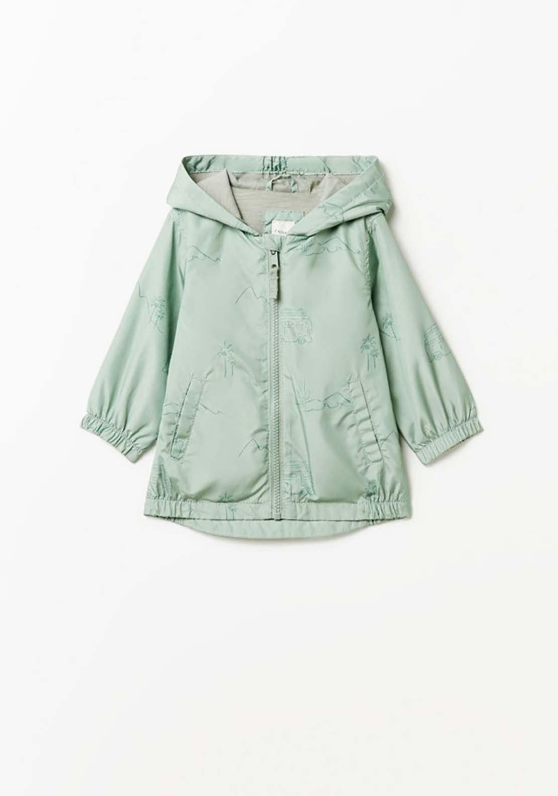 Printed Windbreaker - Green