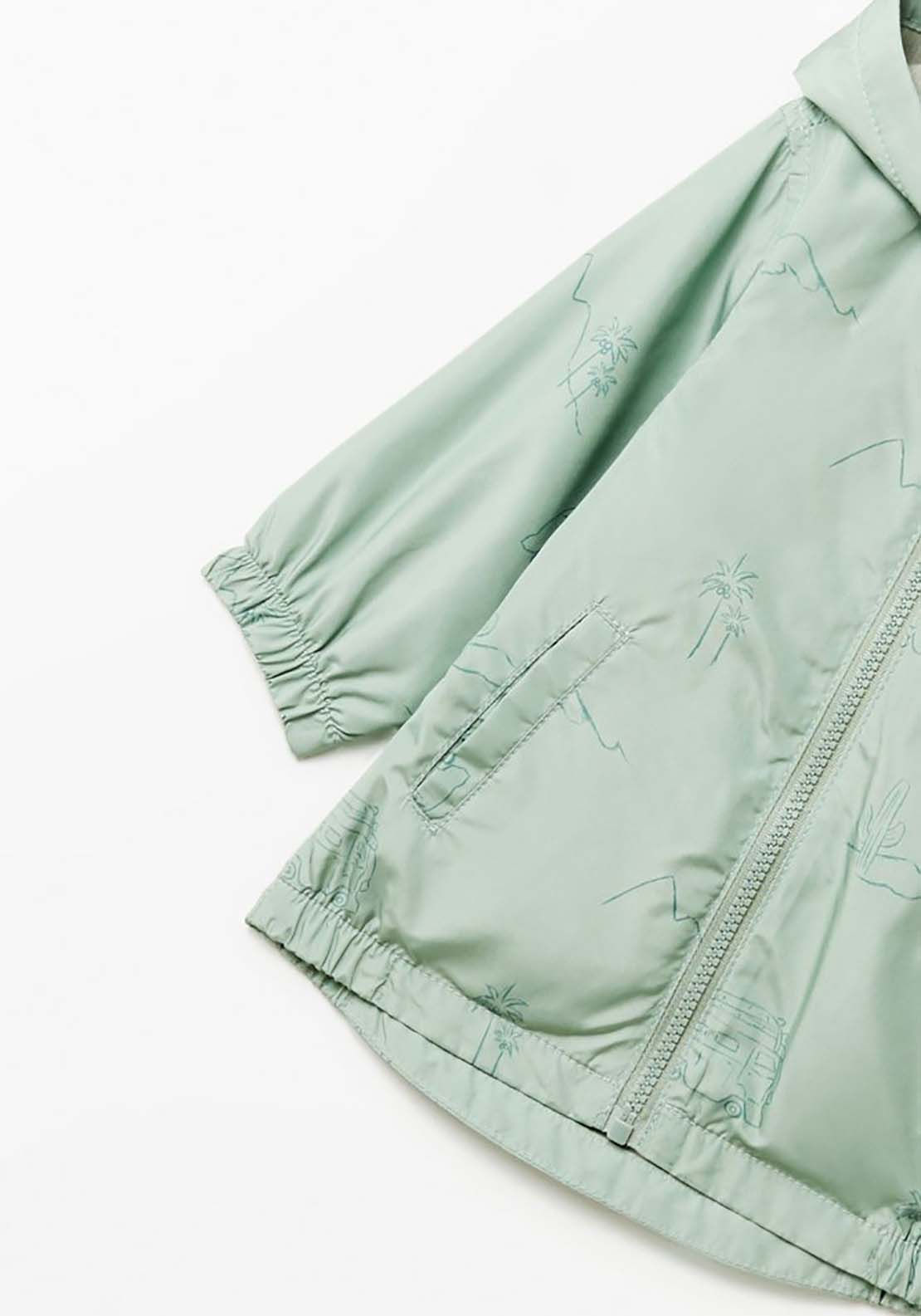 Printed Windbreaker - Green