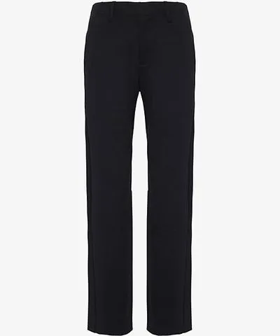 rag & bone Womens Black Shea straight-leg high-rise stretch-woven trousers