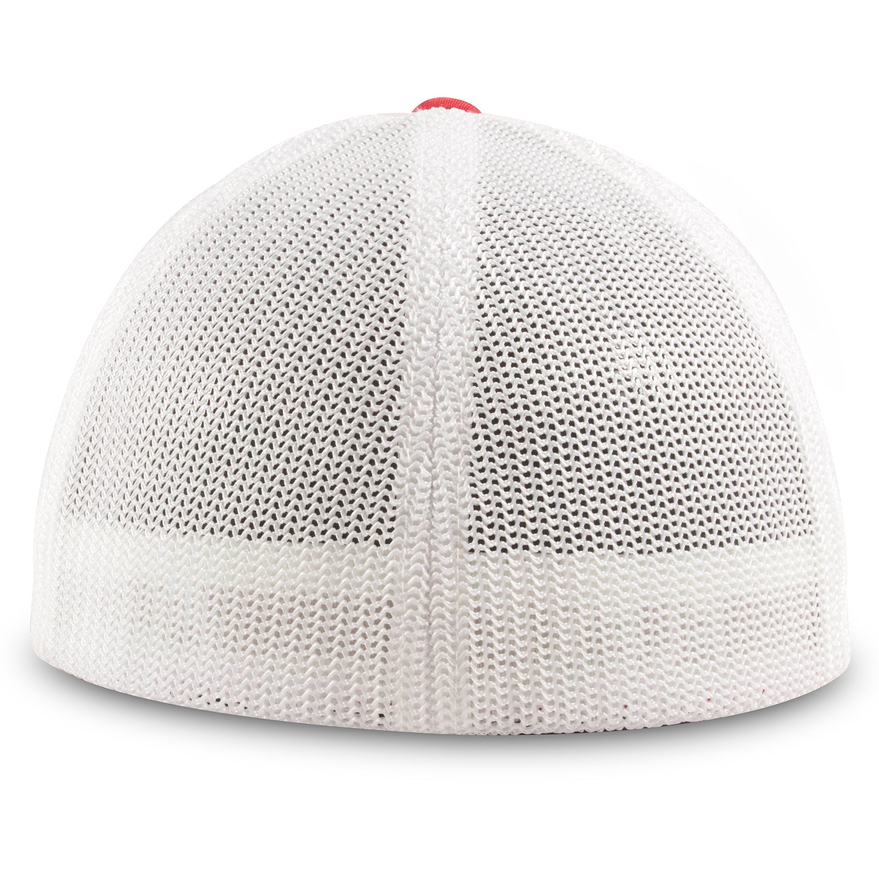 Red and White Mesh-Back Trucker Stretch Fit Hat