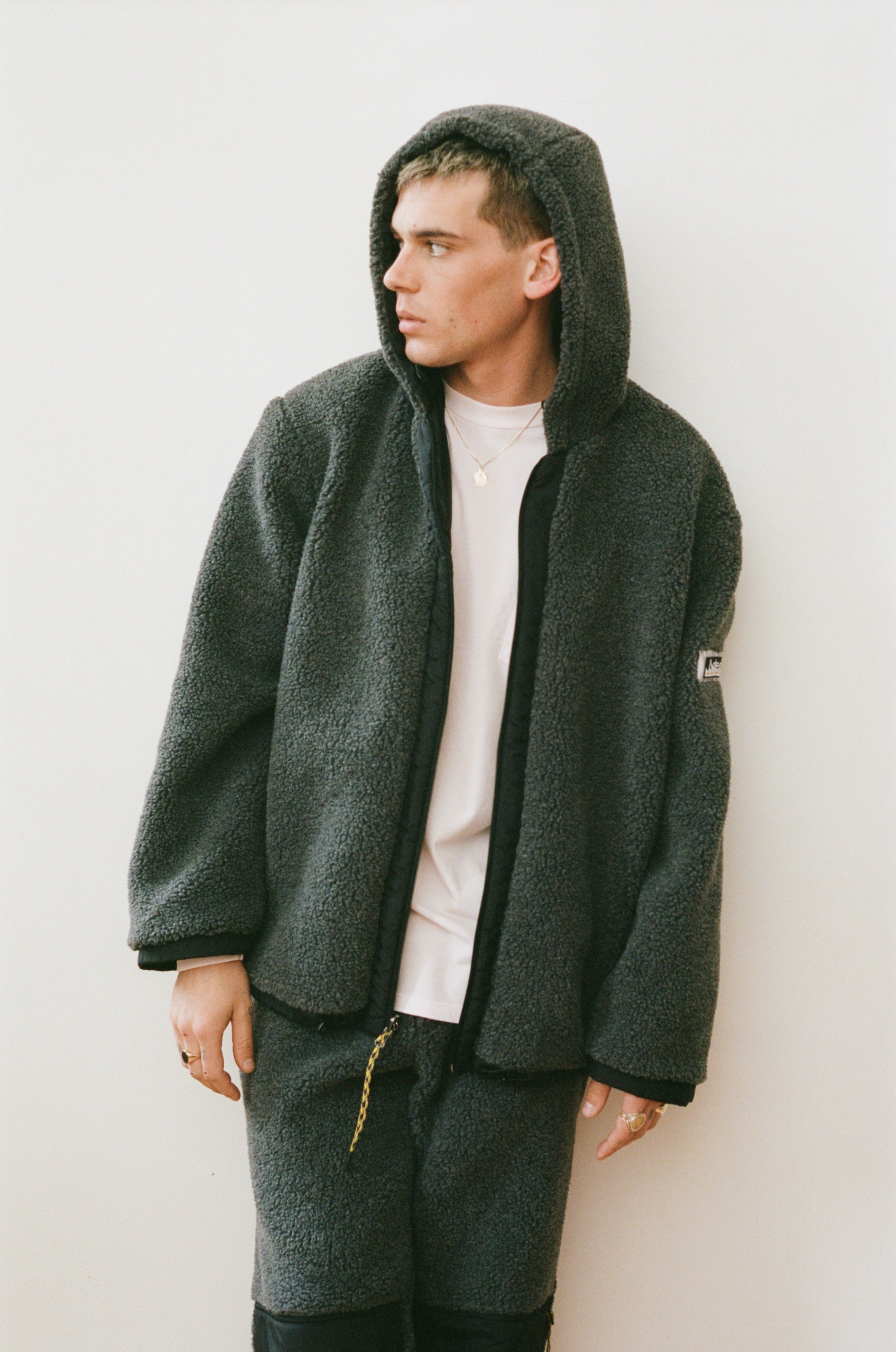 Reversible Plain Fleece Parka