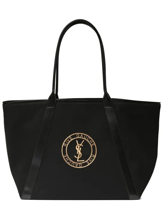 Saint Laurent   Rive Gauche cabas cotton tote bag 