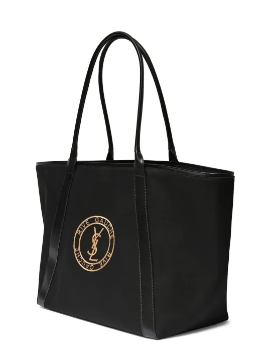 Saint Laurent   Rive Gauche cabas cotton tote bag 