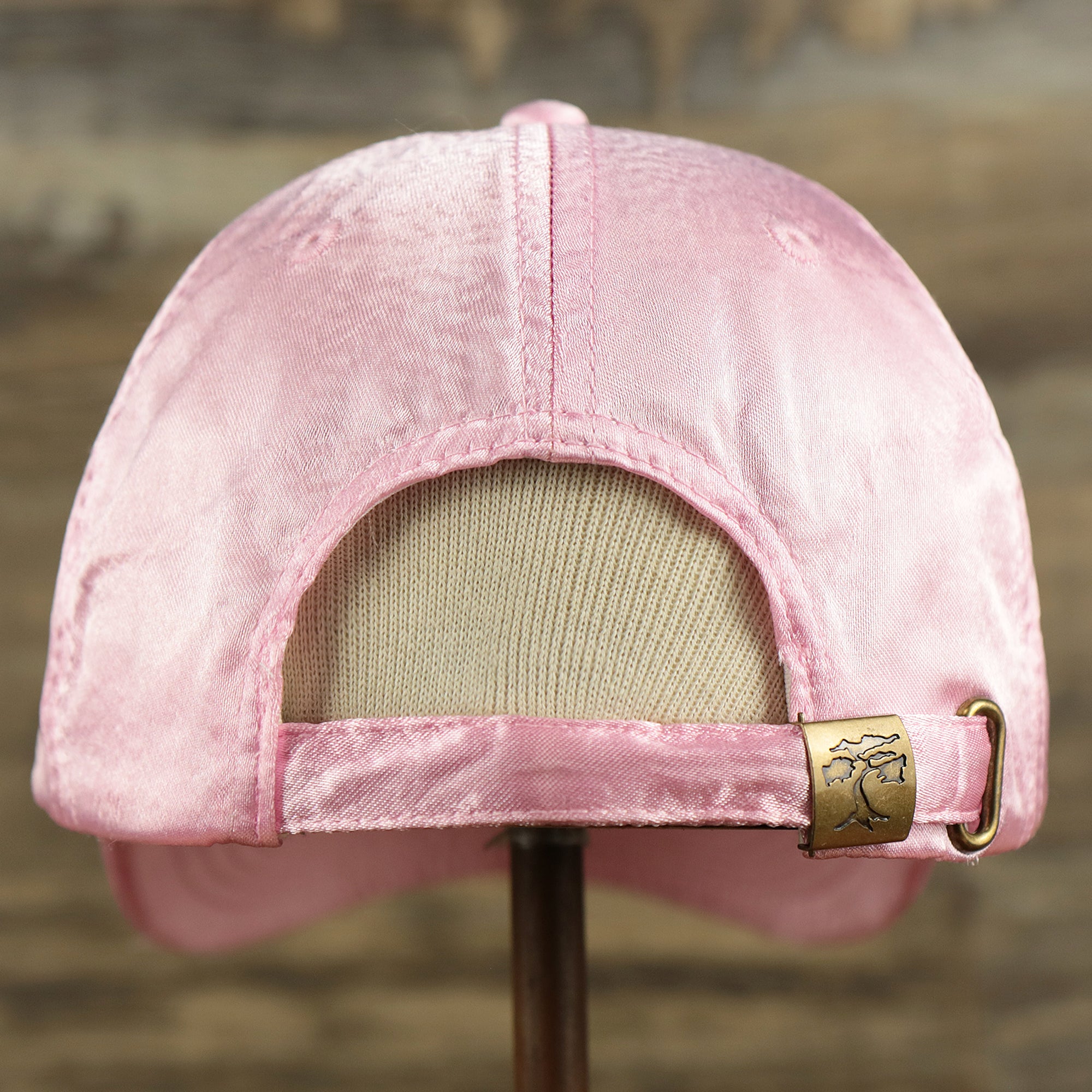 Satin Blank Cherry Blossom Pink Baseball Hat | Light Pink Dad Hat