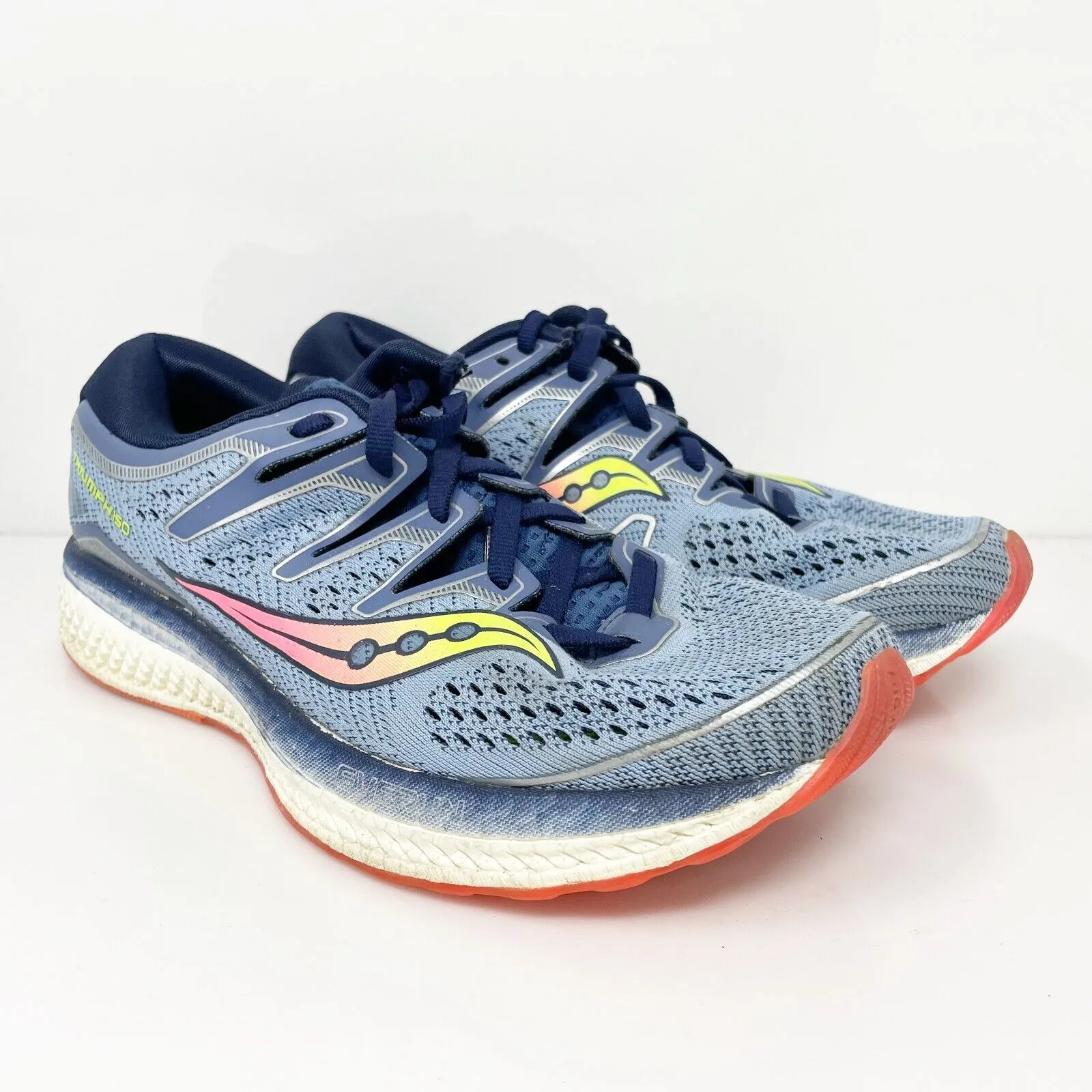 Saucony Womens Triumph ISO 5 S10462-1 Blue Running Shoes Sneakers Size 8