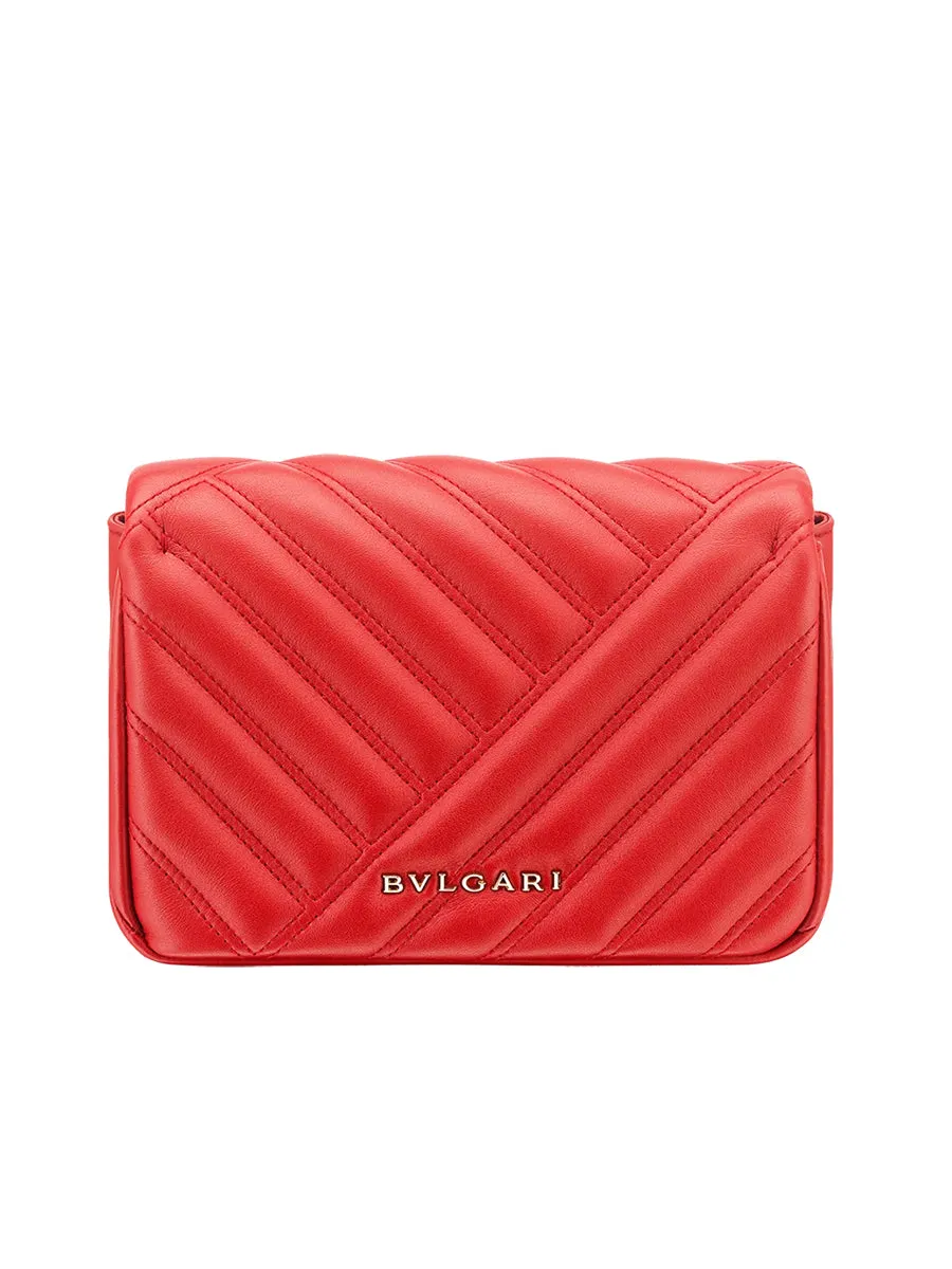 Serpenti Cabochon Crossbody Mini Bag in Red