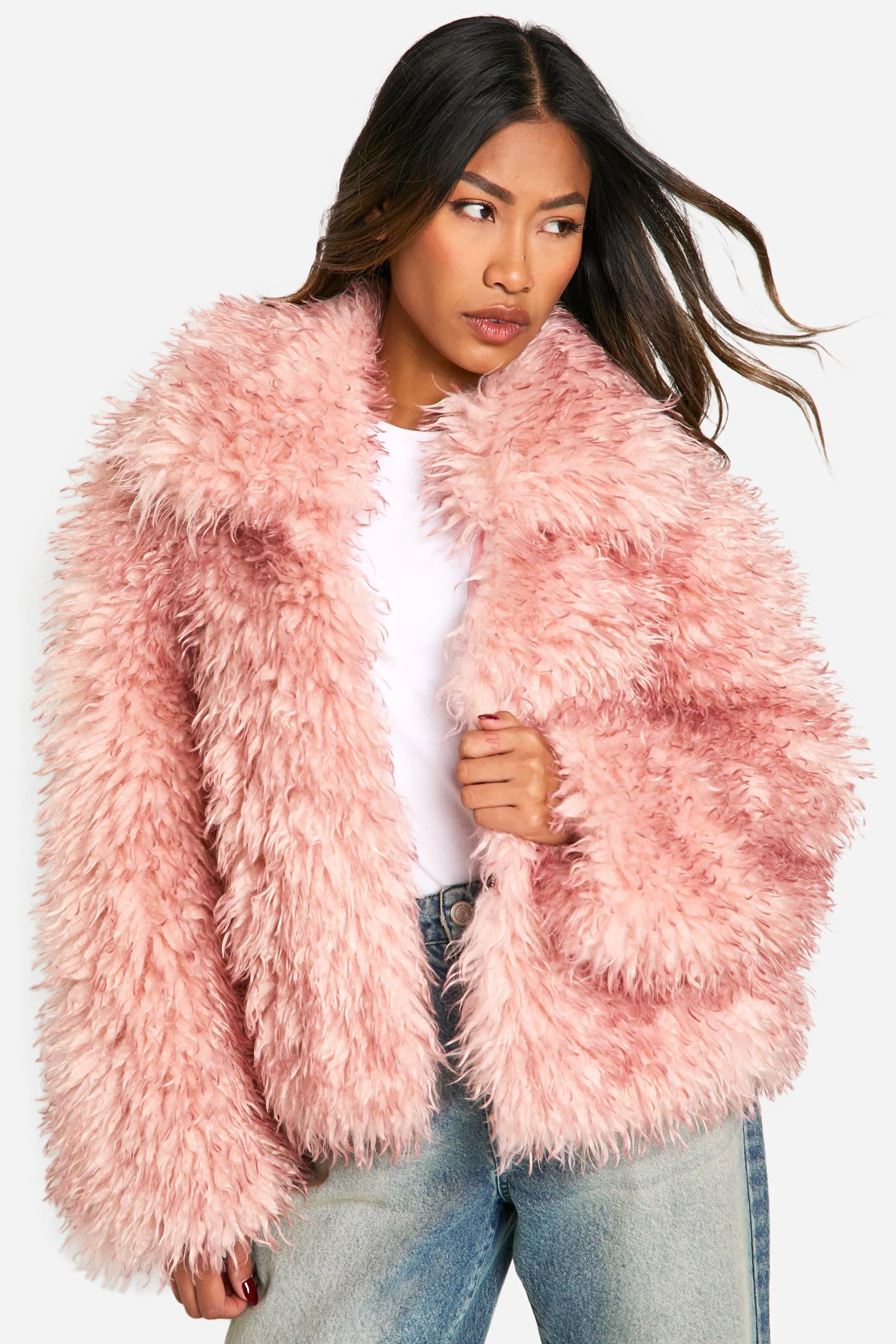 Shaggy Faux Fur Coat