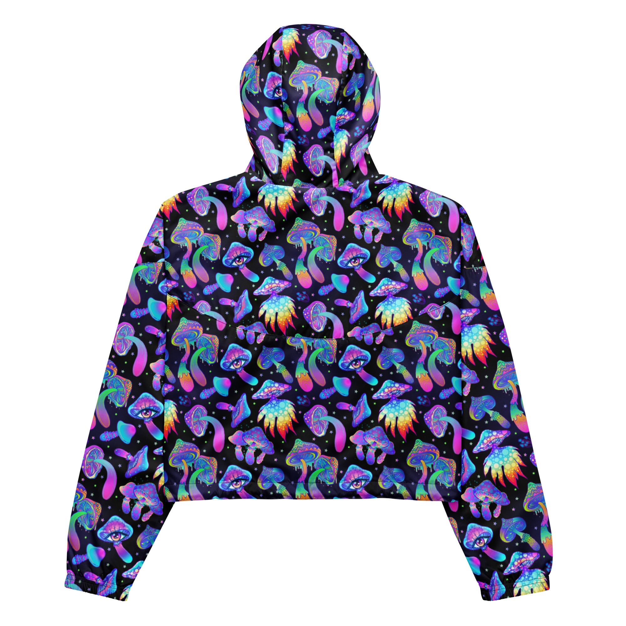 Shroomin Black Cropped Windbreaker